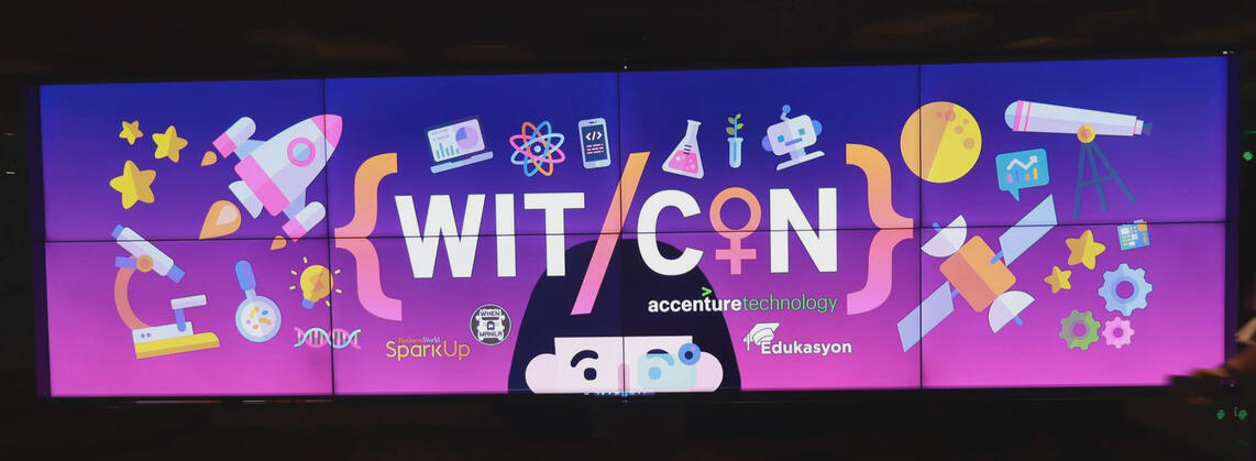 WiTCon 2019 Widescreen Display with Sponsor Logos
